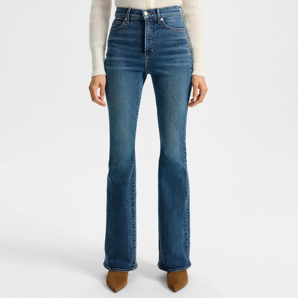 Veronica Beard Beverly Flare Jeans in Rebel Blue
